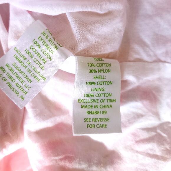 Lilly Pulitzer Crocheted Yoke Sweetheart Sleeveless Shift Dress 00 - Picture 4 of 8